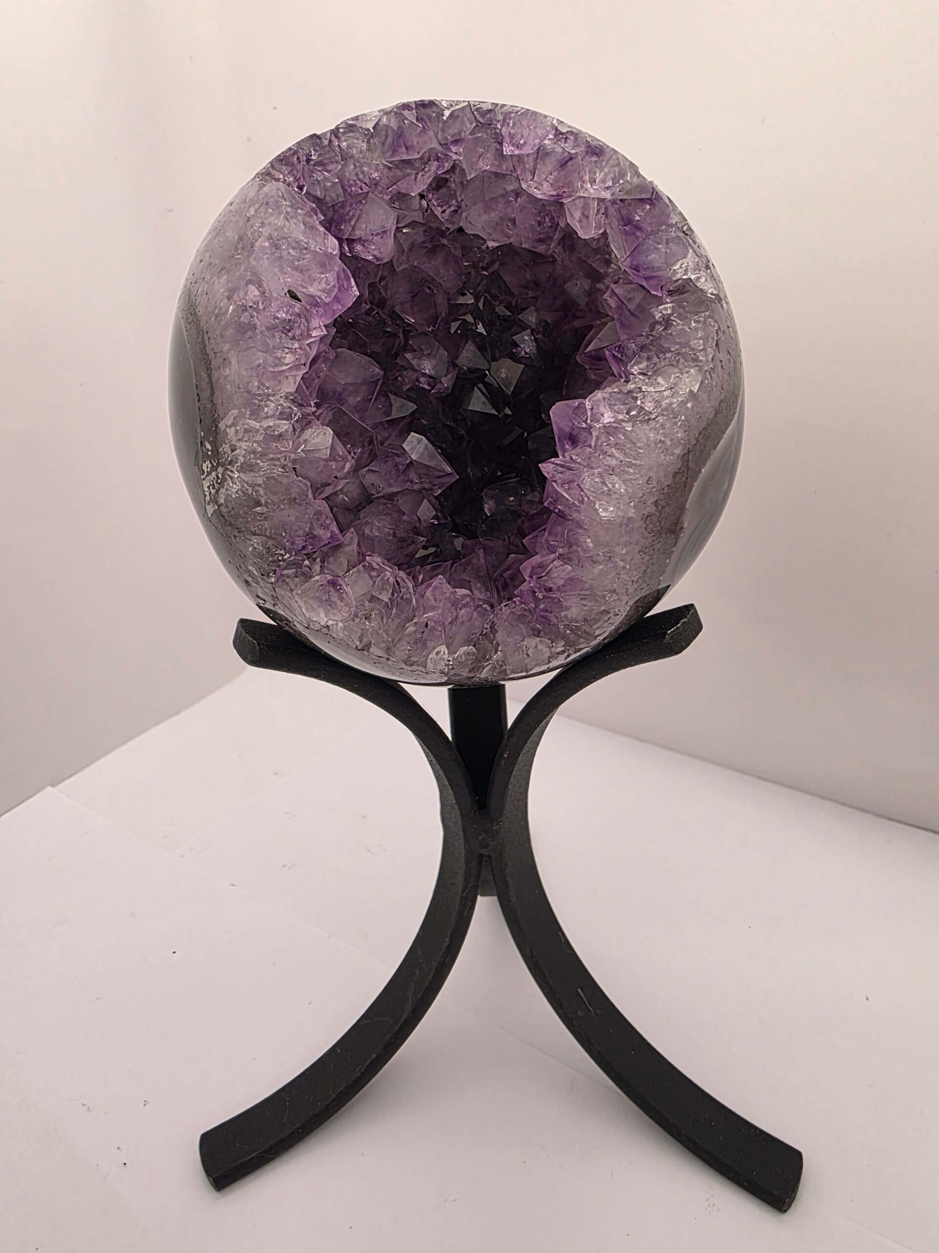 Large Amethyst Sphere 15, Premium Grade Purple Quartz Geode Crystal 1.187g – 9.5cm Diameter - Image 10