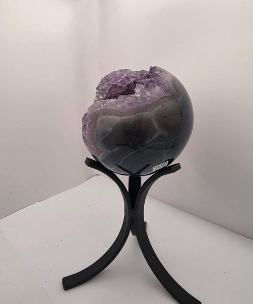 Alternative view of Large Amethyst Sphere 15, Premium Grade Purple Quartz Geode Crystal 1.187g – 9.5cm Diameter