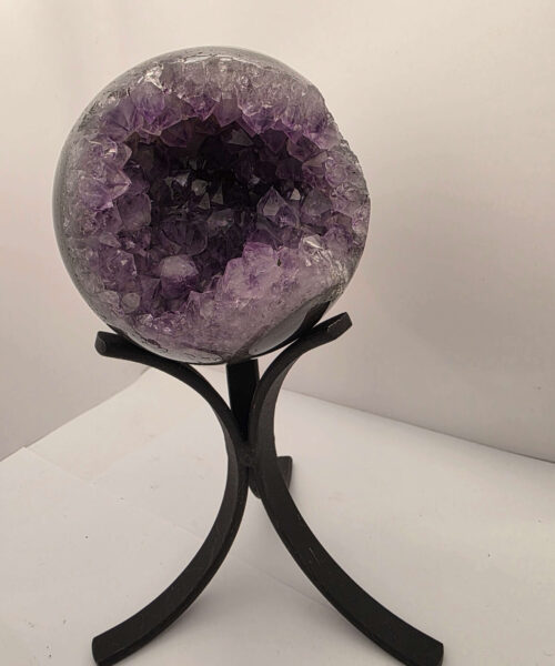 Large Amethyst Sphere 15, Premium Grade Purple Quartz Geode Crystal 1.187g – 9.5cm Diameter - Image 4
