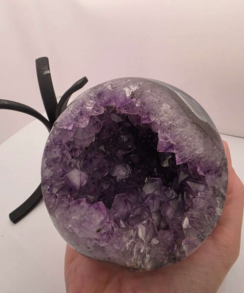 Large Amethyst Sphere 15, Premium Grade Purple Quartz Geode Crystal 1.187g – 9.5cm Diameter - Image 6