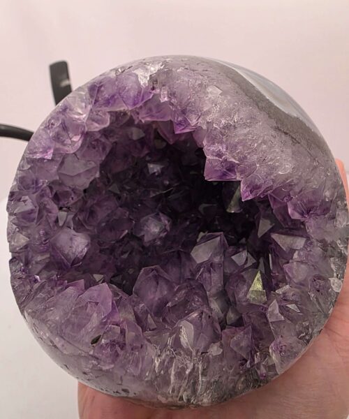 Large Amethyst Sphere 15, Premium Grade Purple Quartz Geode Crystal 1.187g – 9.5cm Diameter - Image 7