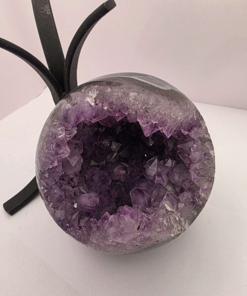 Large Amethyst Sphere 15, Premium Grade Purple Quartz Geode Crystal 1.187g – 9.5cm Diameter - Image 8