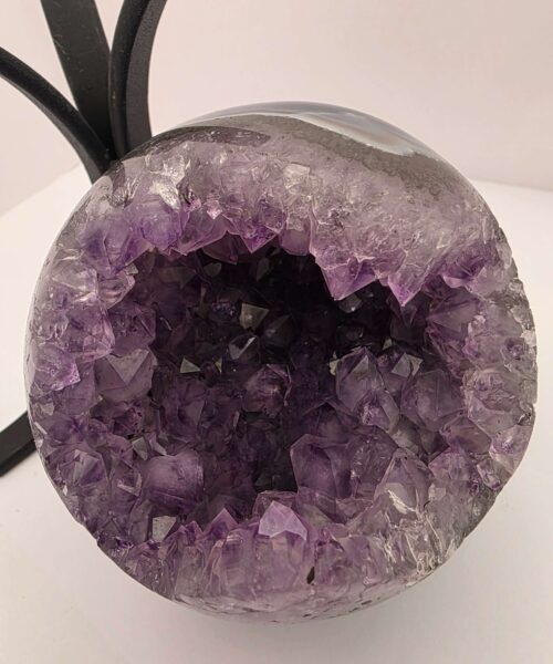 Large Amethyst Sphere 15, Premium Grade Purple Quartz Geode Crystal 1.187g – 9.5cm Diameter - Image 9