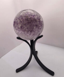 Large Amethyst Sphere 16, Premium Grade Purple Quartz Geode Crystal 1.046g – 9cm Diameter
