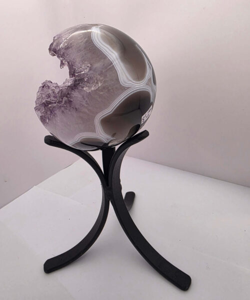 Alternative view of Large Amethyst Sphere 16, Premium Grade Purple Quartz Geode Crystal 1.046g – 9cm Diameter