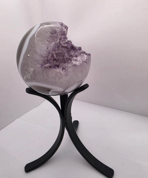 Large Amethyst Sphere 16, Premium Grade Purple Quartz Geode Crystal 1.046g – 9cm Diameter - Image 4