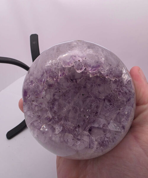 Large Amethyst Sphere 16, Premium Grade Purple Quartz Geode Crystal 1.046g – 9cm Diameter - Image 7