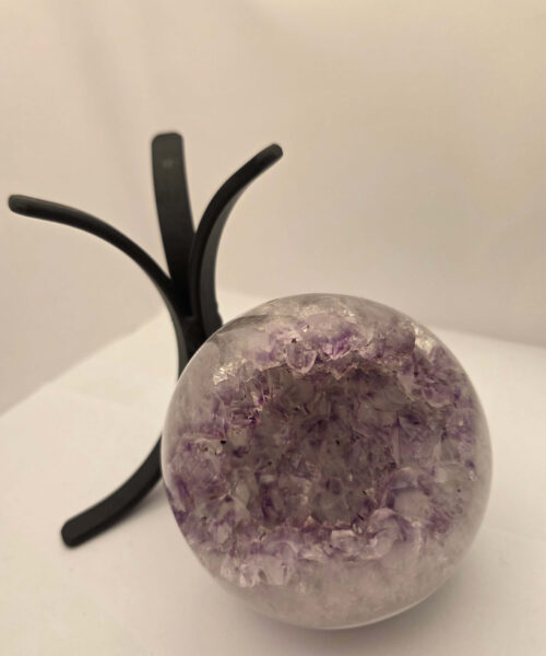 Large Amethyst Sphere 16, Premium Grade Purple Quartz Geode Crystal 1.046g – 9cm Diameter - Image 8