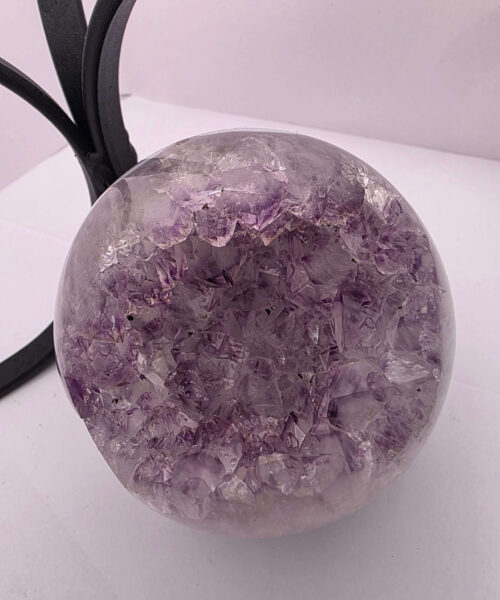 Large Amethyst Sphere 16, Premium Grade Purple Quartz Geode Crystal 1.046g – 9cm Diameter - Image 9