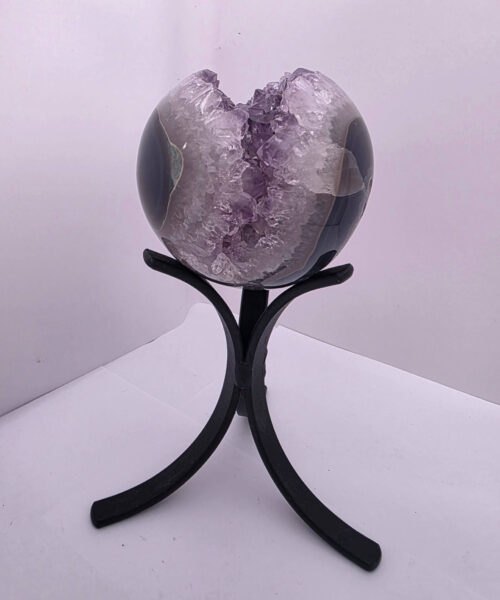 Alternative view of Large Amethyst Sphere 17, Premium Grade Purple Quartz Geode Crystal 1.051g – 8.5cm Diameter