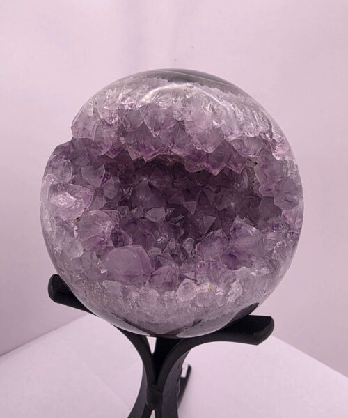 Large Amethyst Sphere 17, Premium Grade Purple Quartz Geode Crystal 1.051g – 8.5cm Diameter - Image 5