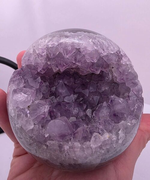 Large Amethyst Sphere 17, Premium Grade Purple Quartz Geode Crystal 1.051g – 8.5cm Diameter - Image 7