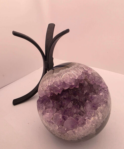 Large Amethyst Sphere 17, Premium Grade Purple Quartz Geode Crystal 1.051g – 8.5cm Diameter - Image 8