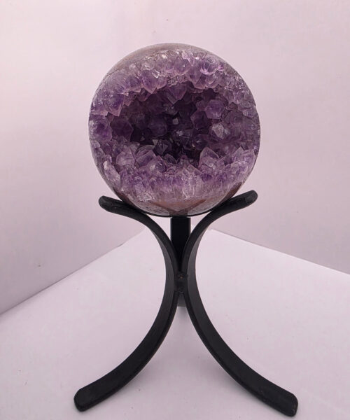 Large Amethyst Sphere 18, Premium Grade Purple Quartz Geode Crystal 902g – 8.5cm Diameter - Image 10