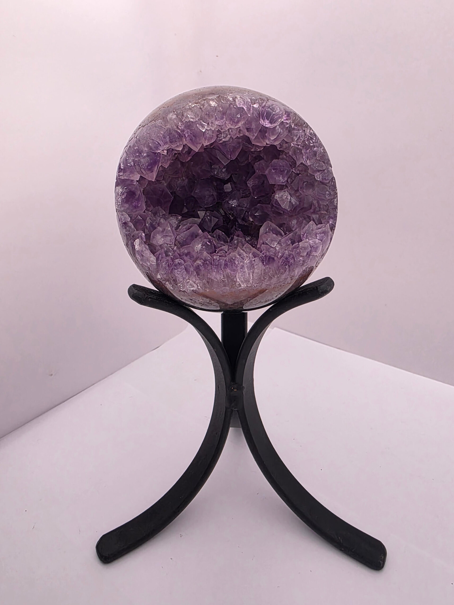 Large Amethyst Sphere 18, Premium Grade Purple Quartz Geode Crystal 902g – 8.5cm Diameter - Image 10