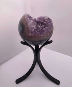 Alternative view of Large Amethyst Sphere 18, Premium Grade Purple Quartz Geode Crystal 902g – 8.5cm Diameter