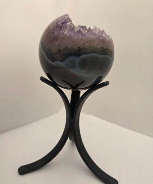 Large Amethyst Sphere 18, Premium Grade Purple Quartz Geode Crystal 902g – 8.5cm Diameter - Image 4