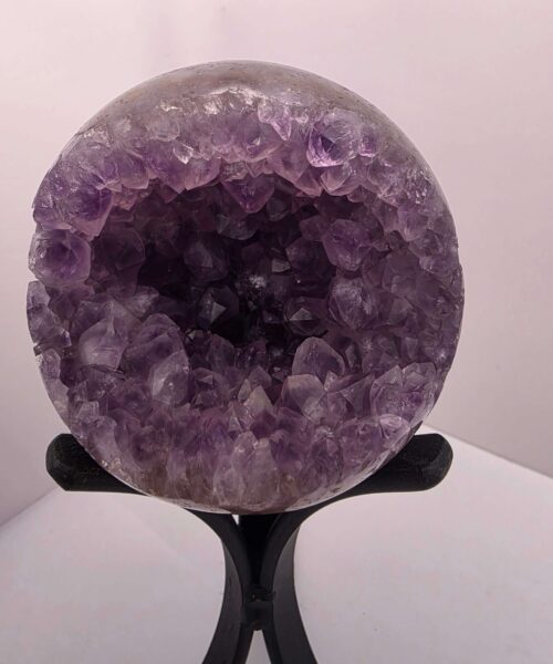 Large Amethyst Sphere 18, Premium Grade Purple Quartz Geode Crystal 902g – 8.5cm Diameter - Image 5