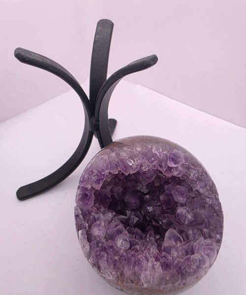 Large Amethyst Sphere 18, Premium Grade Purple Quartz Geode Crystal 902g – 8.5cm Diameter - Image 8