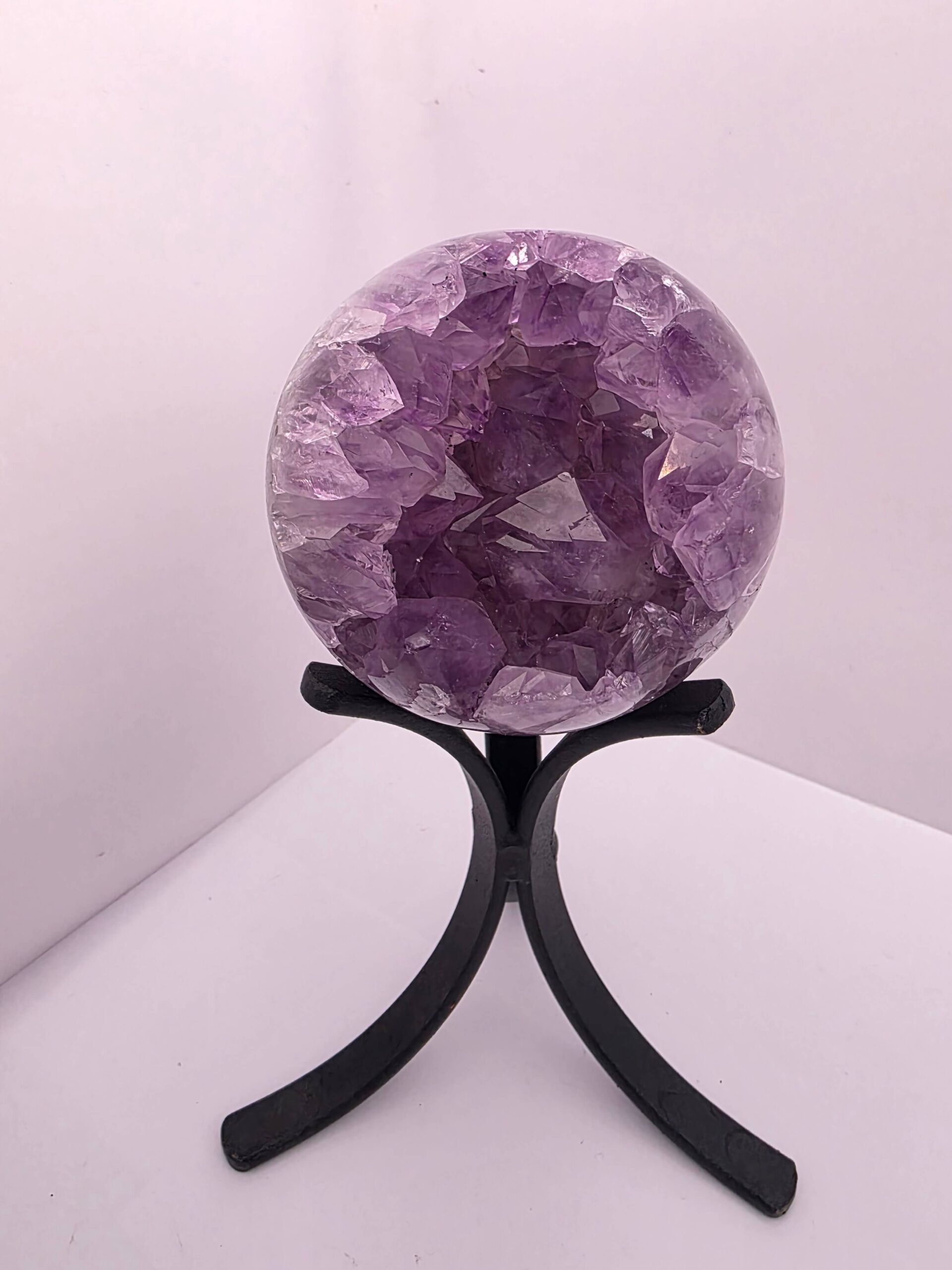 Large Amethyst Sphere 19, Premium Grade Purple Quartz Geode Crystal 1.017g – 8.5cm Diameter - Image 10