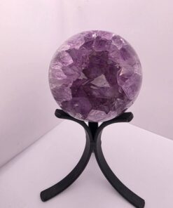 Large Amethyst Sphere 19, Premium Grade Purple Quartz Geode Crystal 1.017g – 8.5cm Diameter