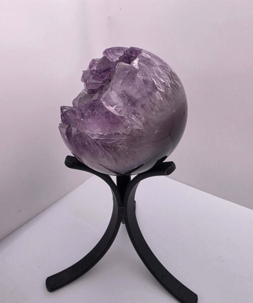 Large Amethyst Sphere 19, Premium Grade Purple Quartz Geode Crystal 1.017g – 8.5cm Diameter - Image 9