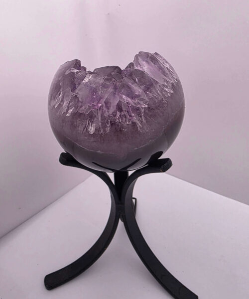 Large Amethyst Sphere 19, Premium Grade Purple Quartz Geode Crystal 1.017g – 8.5cm Diameter - Image 8