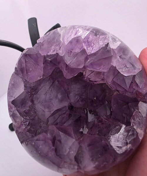 Large Amethyst Sphere 19, Premium Grade Purple Quartz Geode Crystal 1.017g – 8.5cm Diameter - Image 4