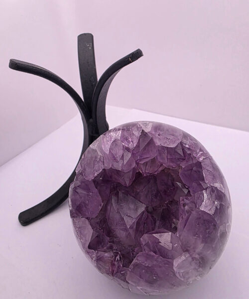 Large Amethyst Sphere 19, Premium Grade Purple Quartz Geode Crystal 1.017g – 8.5cm Diameter - Image 3