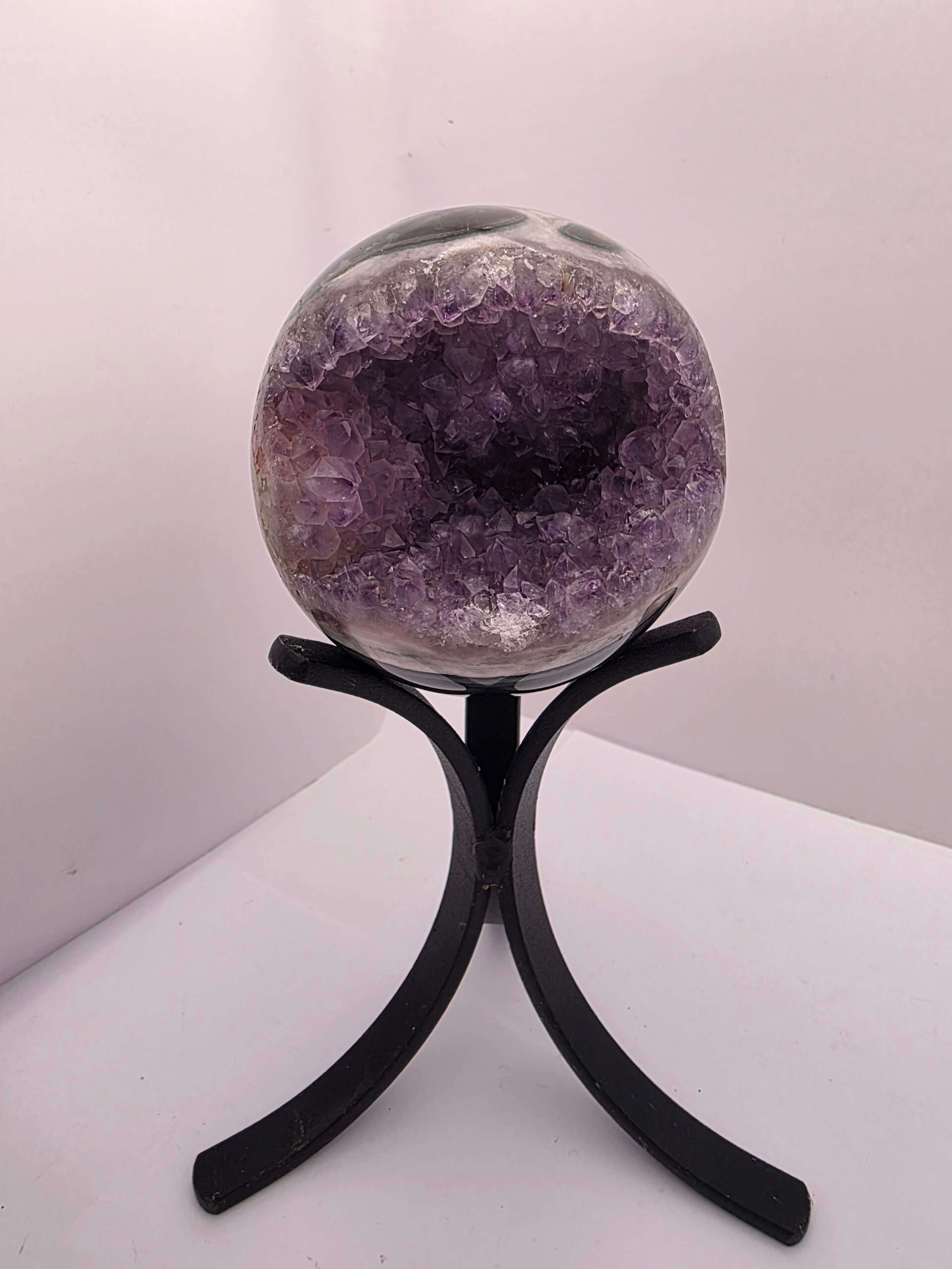 Large Amethyst Sphere 20, Premium Grade Purple Quartz Geode Crystal 919g – 8.5cm Diameter - Image 10