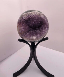 Large Amethyst Sphere 20, Premium Grade Purple Quartz Geode Crystal 919g – 8.5cm Diameter
