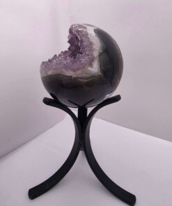 Alternative view of Large Amethyst Sphere 20, Premium Grade Purple Quartz Geode Crystal 919g – 8.5cm Diameter