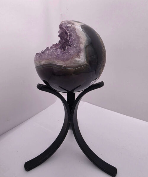 Alternative view of Large Amethyst Sphere 20, Premium Grade Purple Quartz Geode Crystal 919g – 8.5cm Diameter