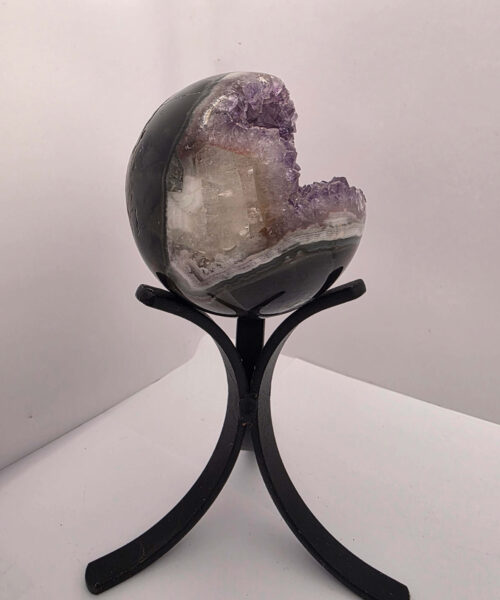 Large Amethyst Sphere 20, Premium Grade Purple Quartz Geode Crystal 919g – 8.5cm Diameter - Image 4