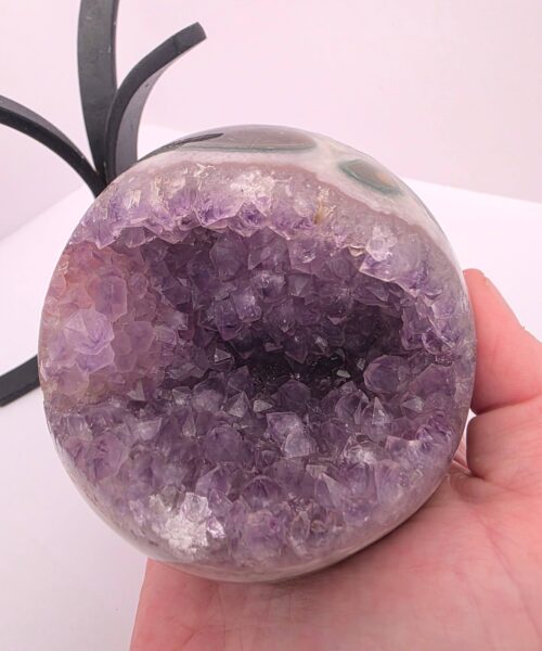Large Amethyst Sphere 20, Premium Grade Purple Quartz Geode Crystal 919g – 8.5cm Diameter - Image 7