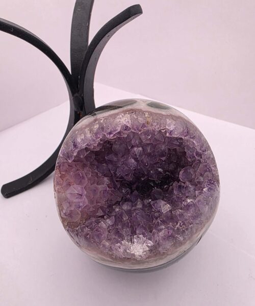 Large Amethyst Sphere 20, Premium Grade Purple Quartz Geode Crystal 919g – 8.5cm Diameter - Image 8