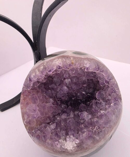 Large Amethyst Sphere 20, Premium Grade Purple Quartz Geode Crystal 919g – 8.5cm Diameter - Image 9