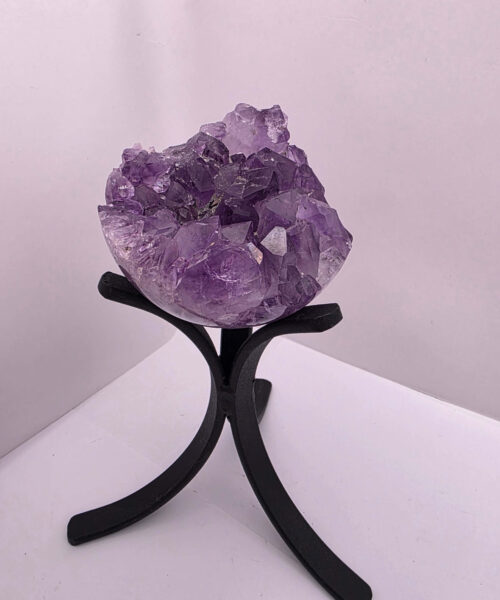 Large Amethyst Sphere 21, Premium Grade Purple Quartz Geode Crystal 592g – 8cm Diameter - Image 4