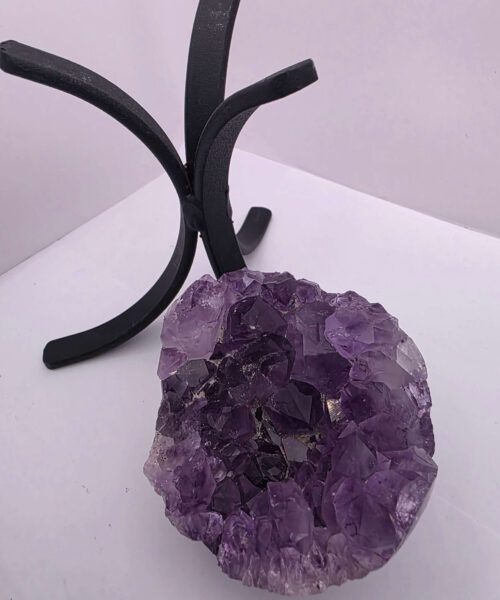 Large Amethyst Sphere 21, Premium Grade Purple Quartz Geode Crystal 592g – 8cm Diameter - Image 8
