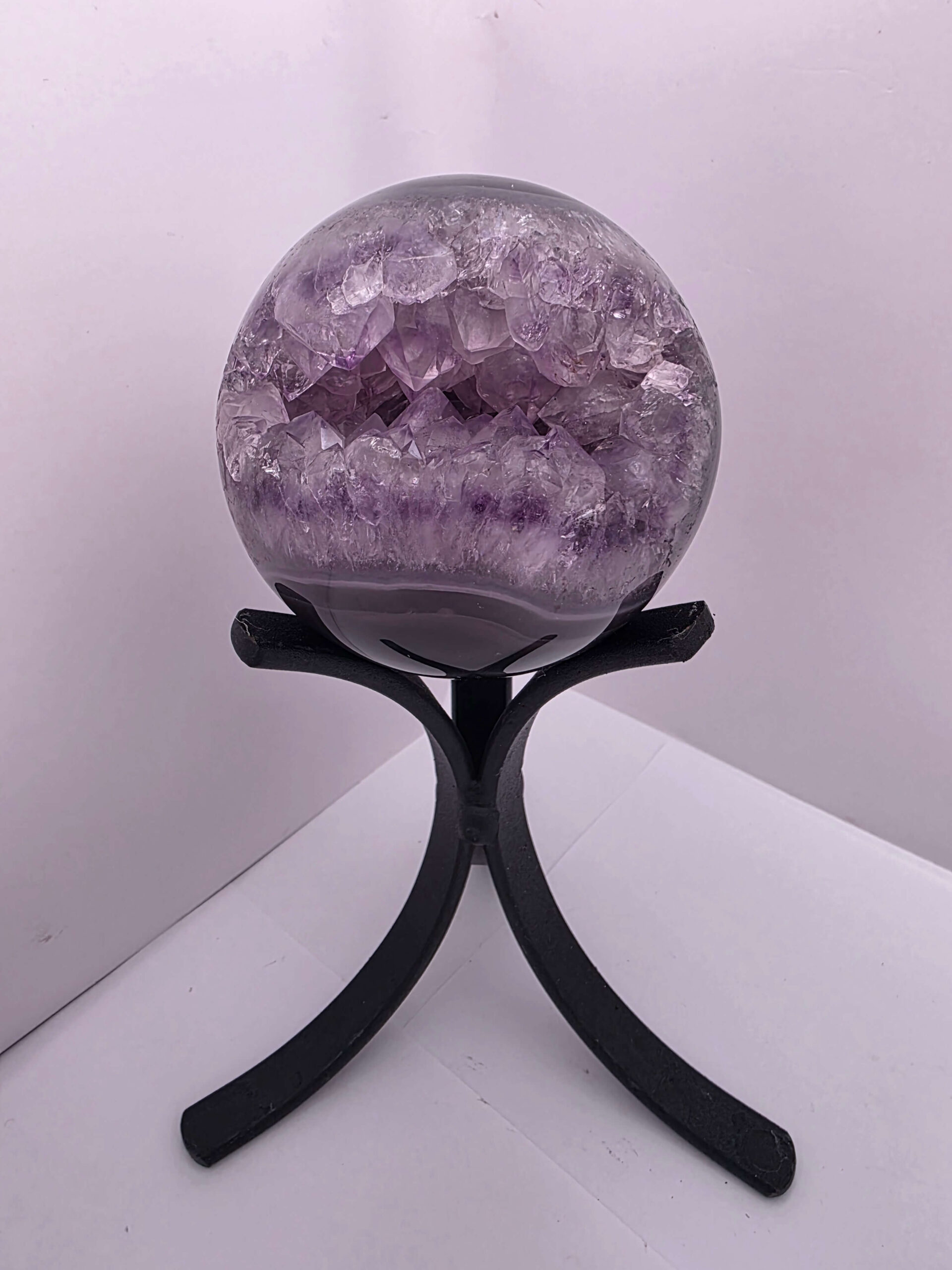 Large Amethyst Sphere 22, Premium Grade Purple Quartz Geode Crystal 869g – 8cm Diameter - Image 10