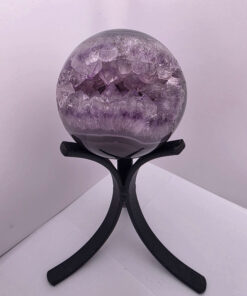 Large Amethyst Sphere 22, Premium Grade Purple Quartz Geode Crystal 869g – 8cm Diameter