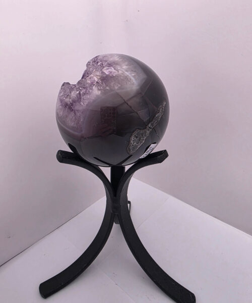 Alternative view of Large Amethyst Sphere 22, Premium Grade Purple Quartz Geode Crystal 869g – 8cm Diameter