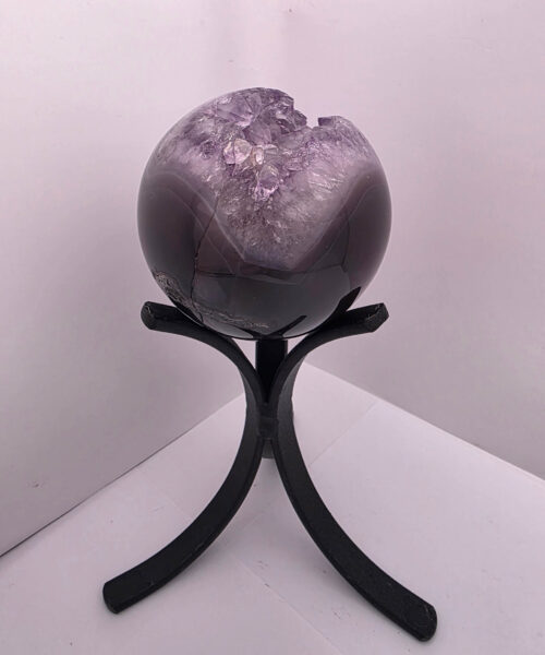 Large Amethyst Sphere 22, Premium Grade Purple Quartz Geode Crystal 869g – 8cm Diameter - Image 3
