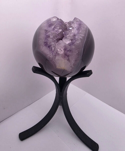 Large Amethyst Sphere 22, Premium Grade Purple Quartz Geode Crystal 869g – 8cm Diameter - Image 4