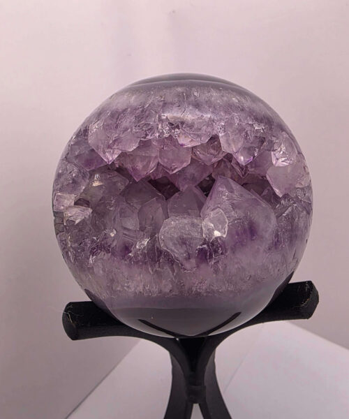 Large Amethyst Sphere 22, Premium Grade Purple Quartz Geode Crystal 869g – 8cm Diameter - Image 5