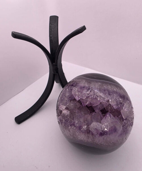 Large Amethyst Sphere 22, Premium Grade Purple Quartz Geode Crystal 869g – 8cm Diameter - Image 8