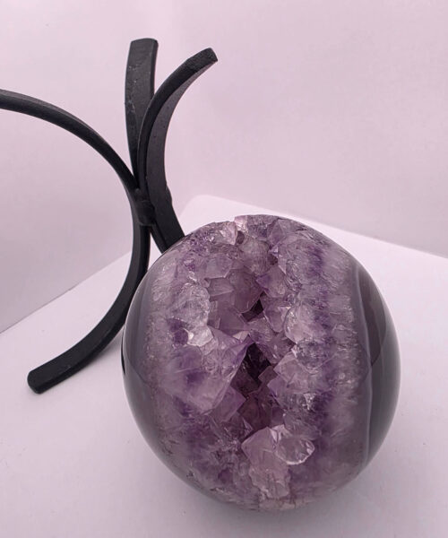 Large Amethyst Sphere 22, Premium Grade Purple Quartz Geode Crystal 869g – 8cm Diameter - Image 9
