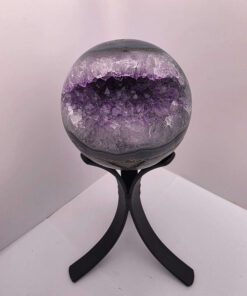 Large Amethyst Sphere 23, Premium Grade Purple Quartz Geode Crystal 523g – 7cm Diameter