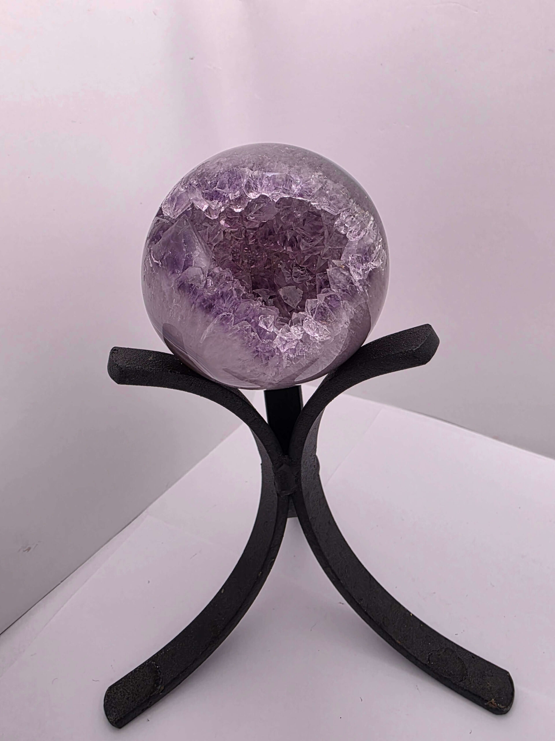 Large Amethyst Sphere 24, Premium Grade Purple Quartz Geode Crystal 507g – 6cm Diameter - Image 10