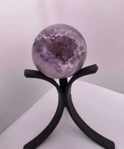 Large Amethyst Sphere 24, Premium Grade Purple Quartz Geode Crystal 507g – 6cm Diameter
